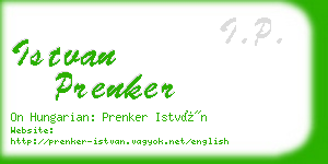 istvan prenker business card